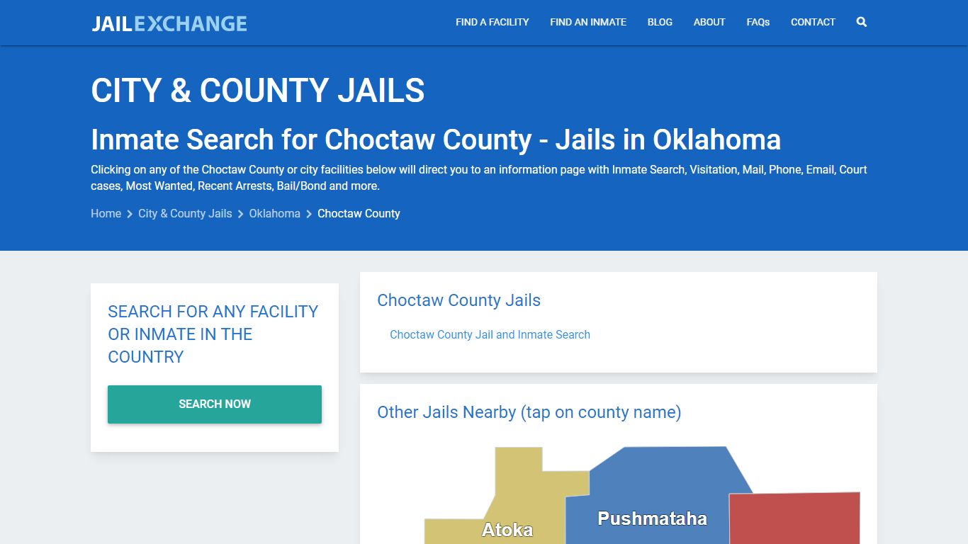 Inmate Search for Choctaw County | Jails in Oklahoma - Jail Exchange